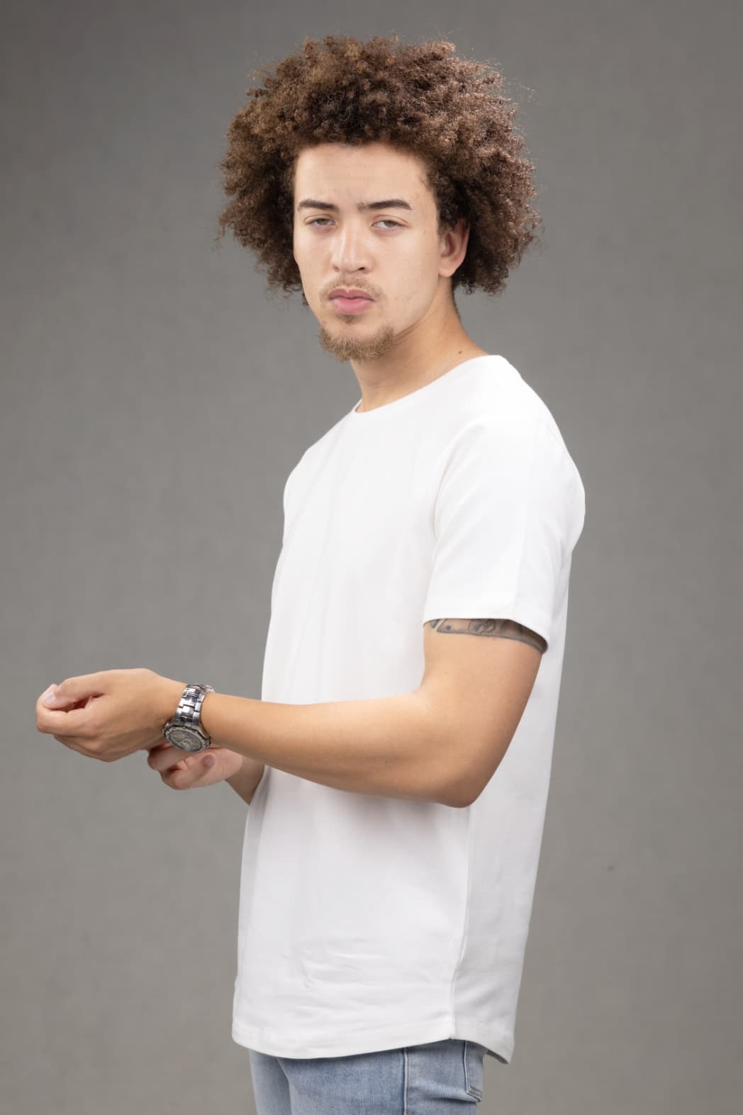 Crew Neck Slim fit T-Shirt in White