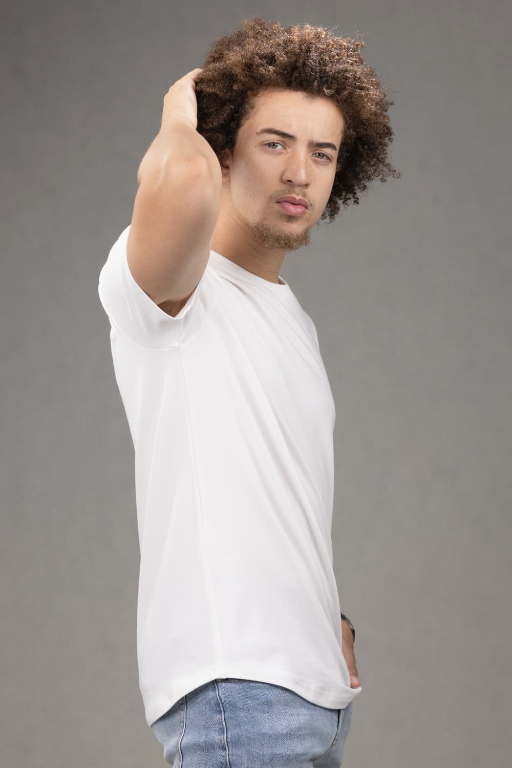 Crew Neck Slim fit T-Shirt in White