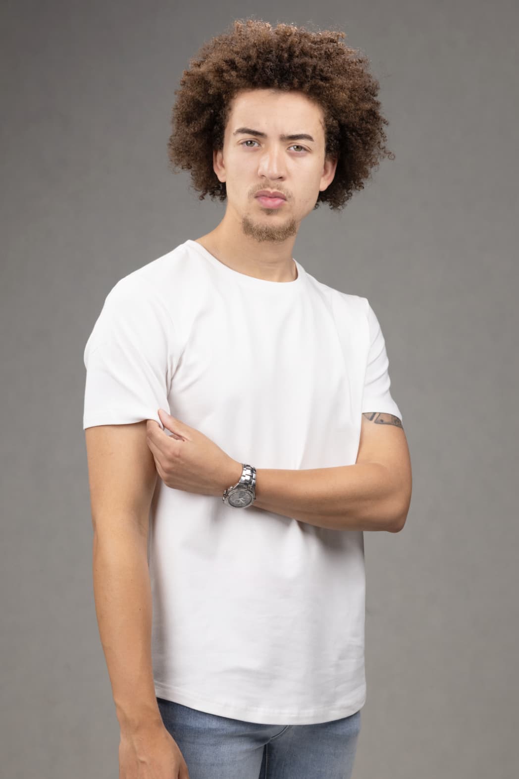 Crew Neck Slim fit T-Shirt in White