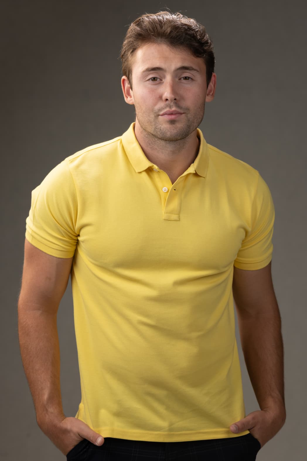 Polo Slim fit Shirt in Yellow