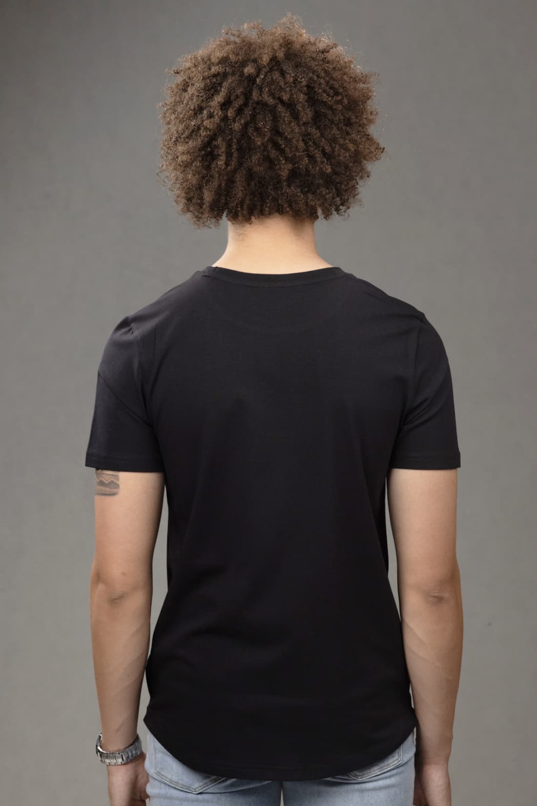 Crew Neck Slim fit T-Shirt in Black