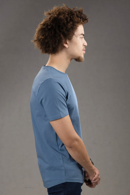 Crew Neck Slim fit T-Shirt in Blue