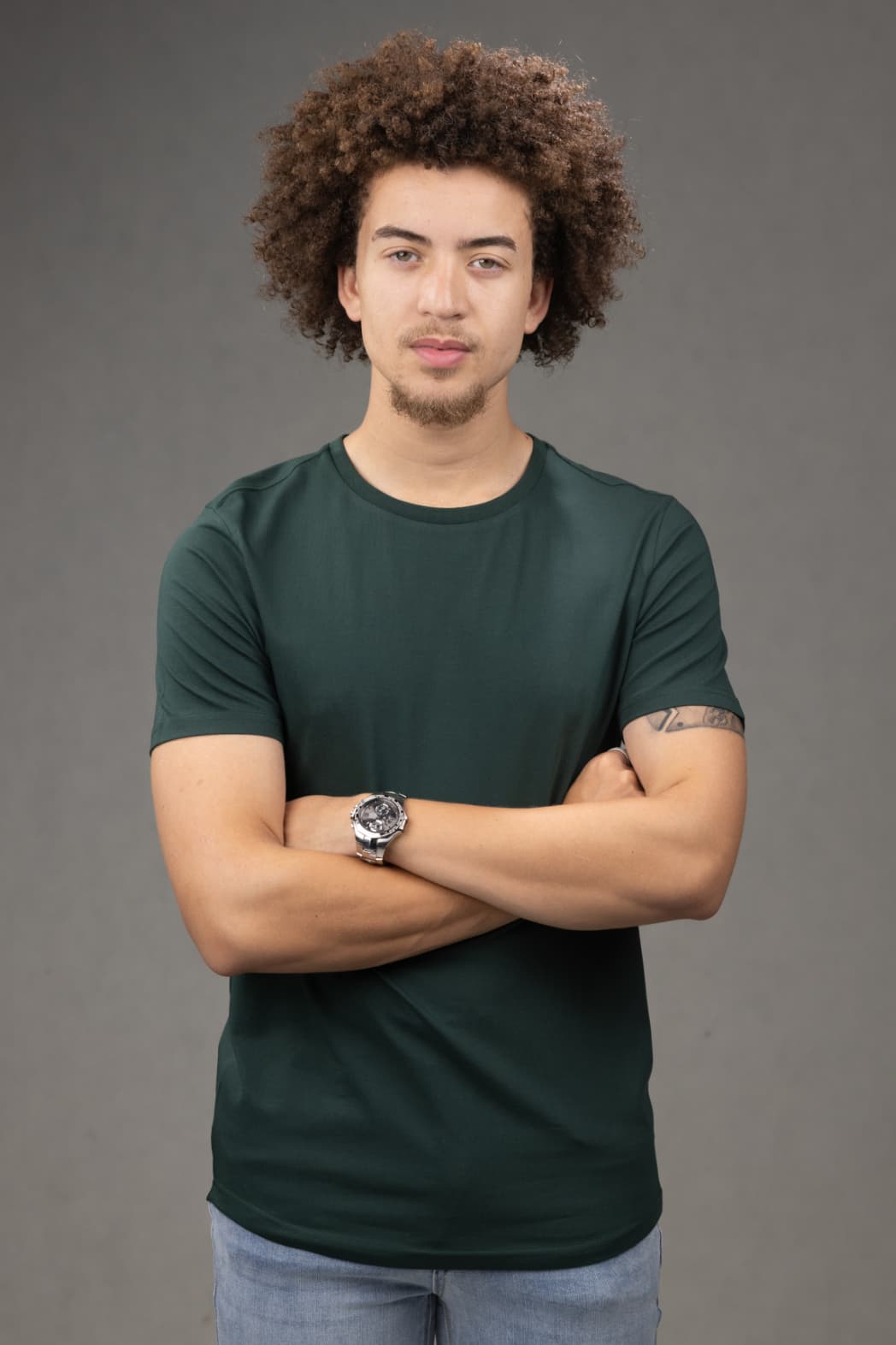 Crew Neck Slim fit T-Shirt in Green