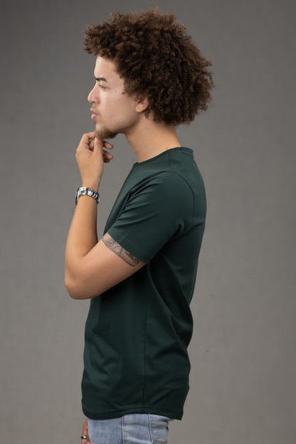Crew Neck Slim fit T-Shirt in Green