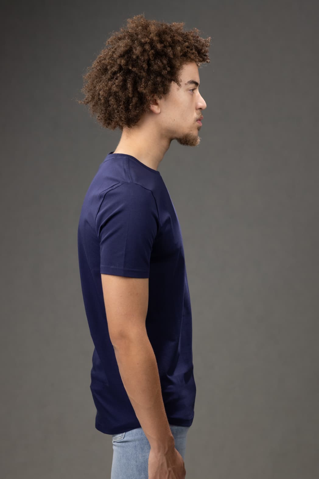 Crew Neck Slim fit T-Shirt in Navy