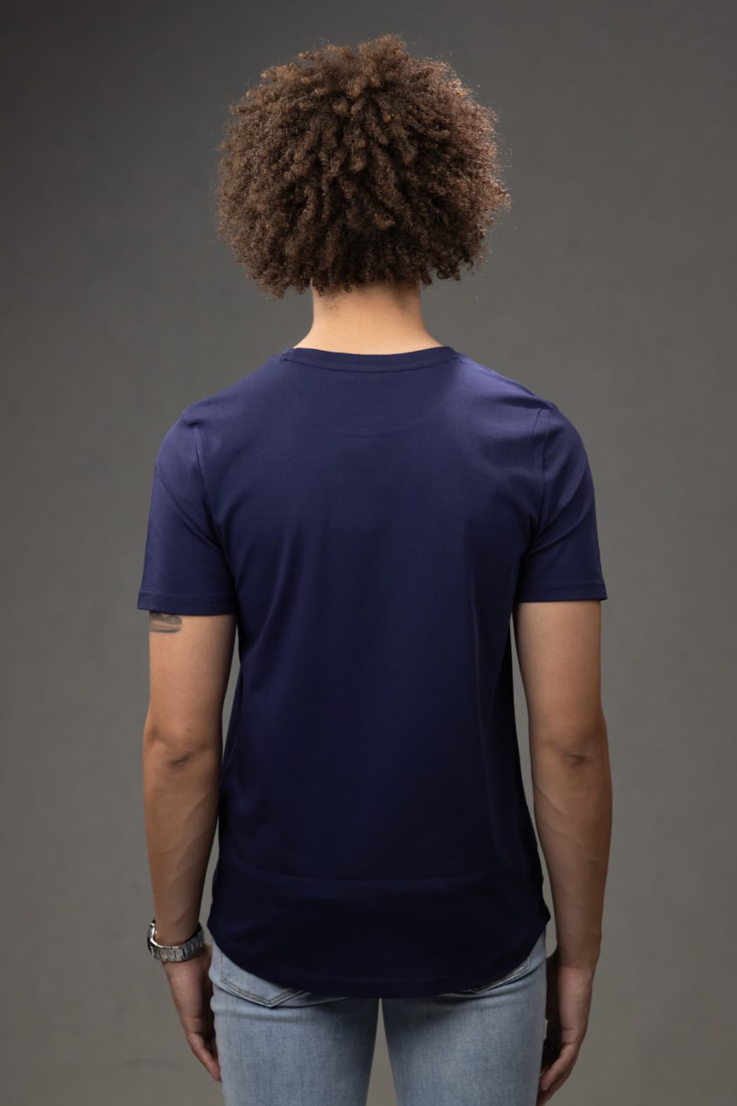 Crew Neck Slim fit T-Shirt in Navy