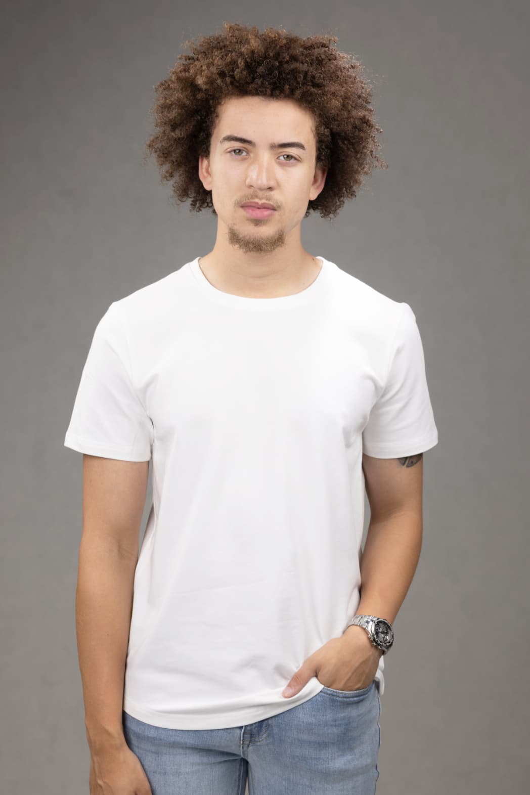 Crew Neck Slim fit T-Shirt in White
