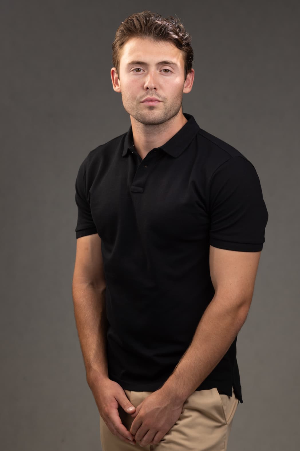 Polo Slim fit Shirt in Black