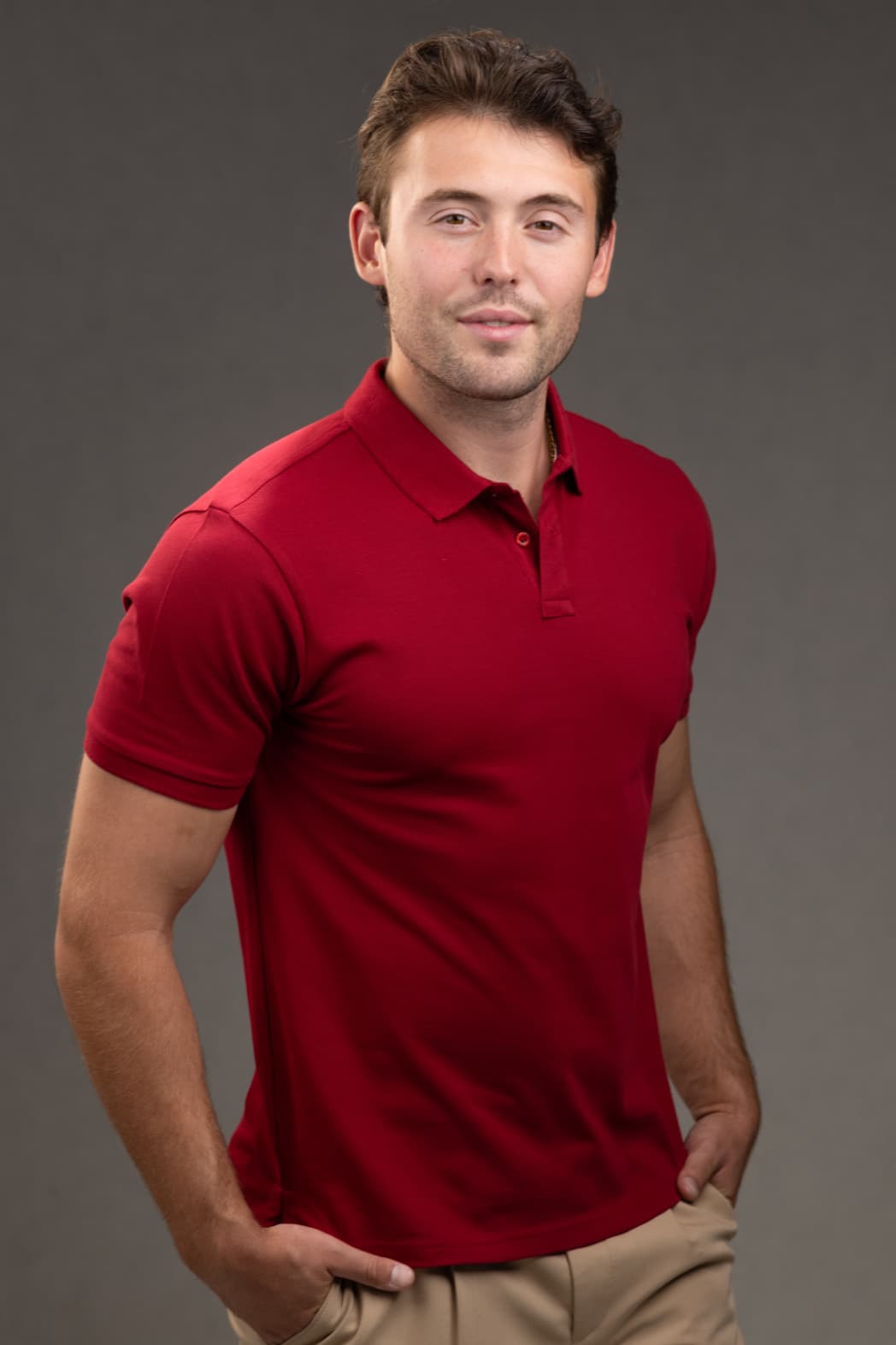 Polo Slim fit Shirt in Red