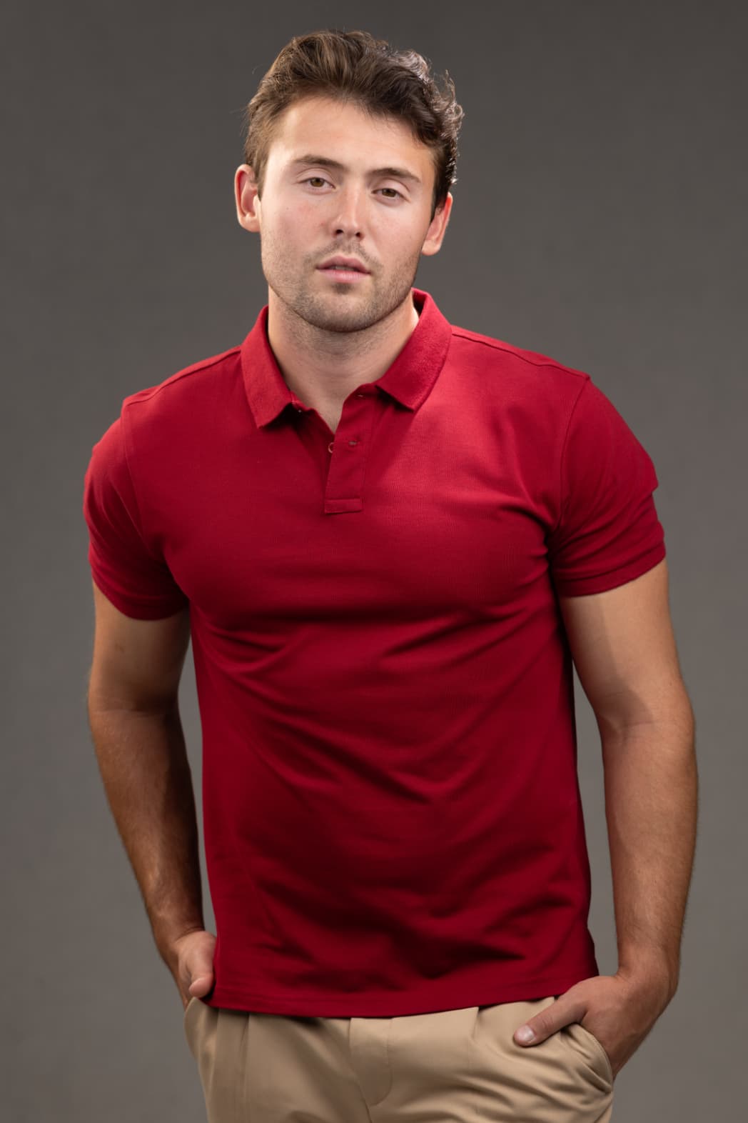Polo Slim fit Shirt in Red