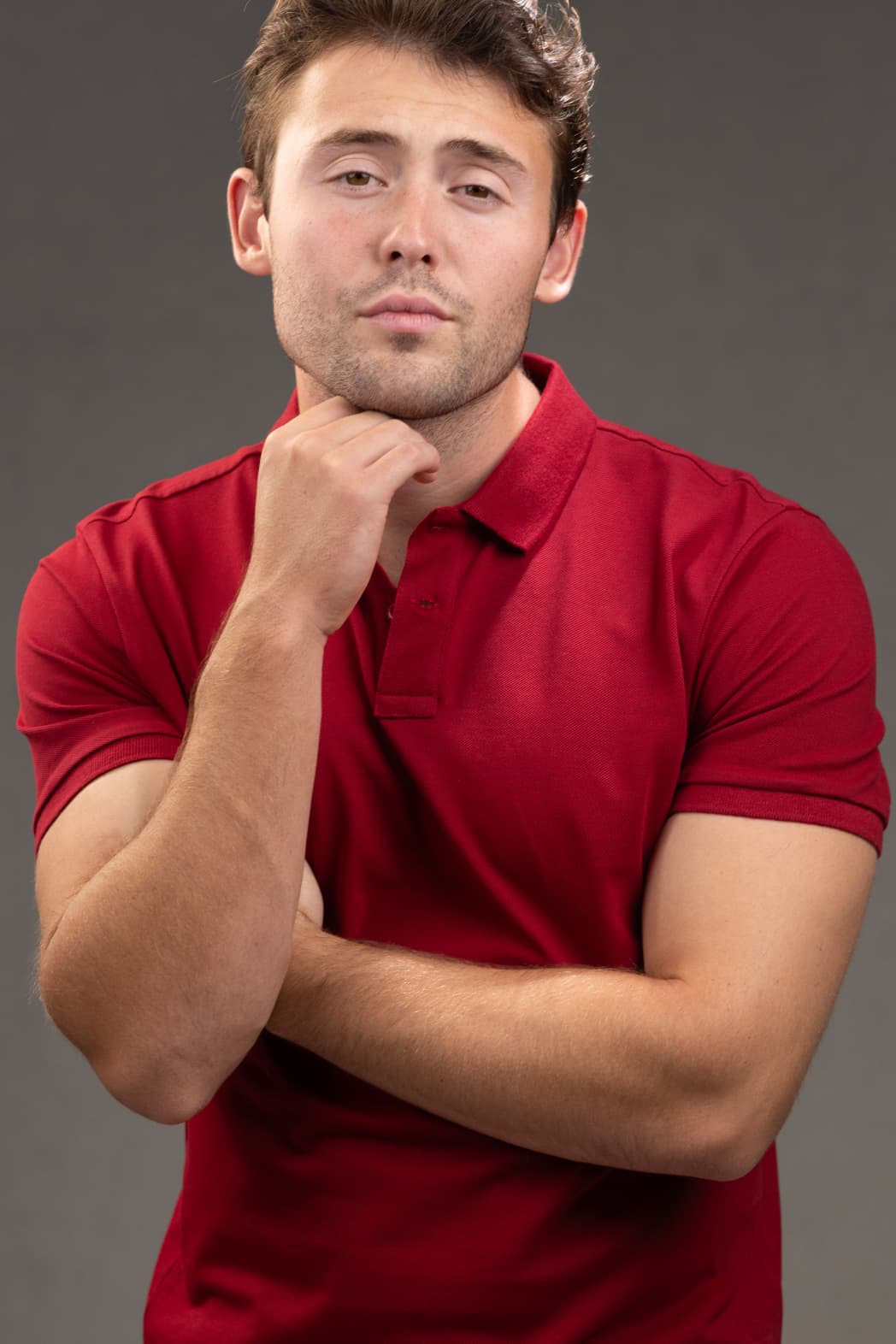 Polo Slim fit Shirt in Red